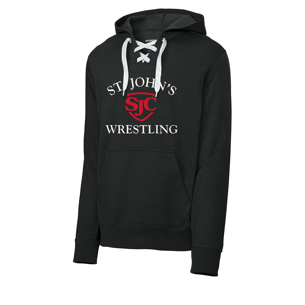 SJC Wrestling Sport-Tek Lace Up Pullover Hooded Sweatshirt