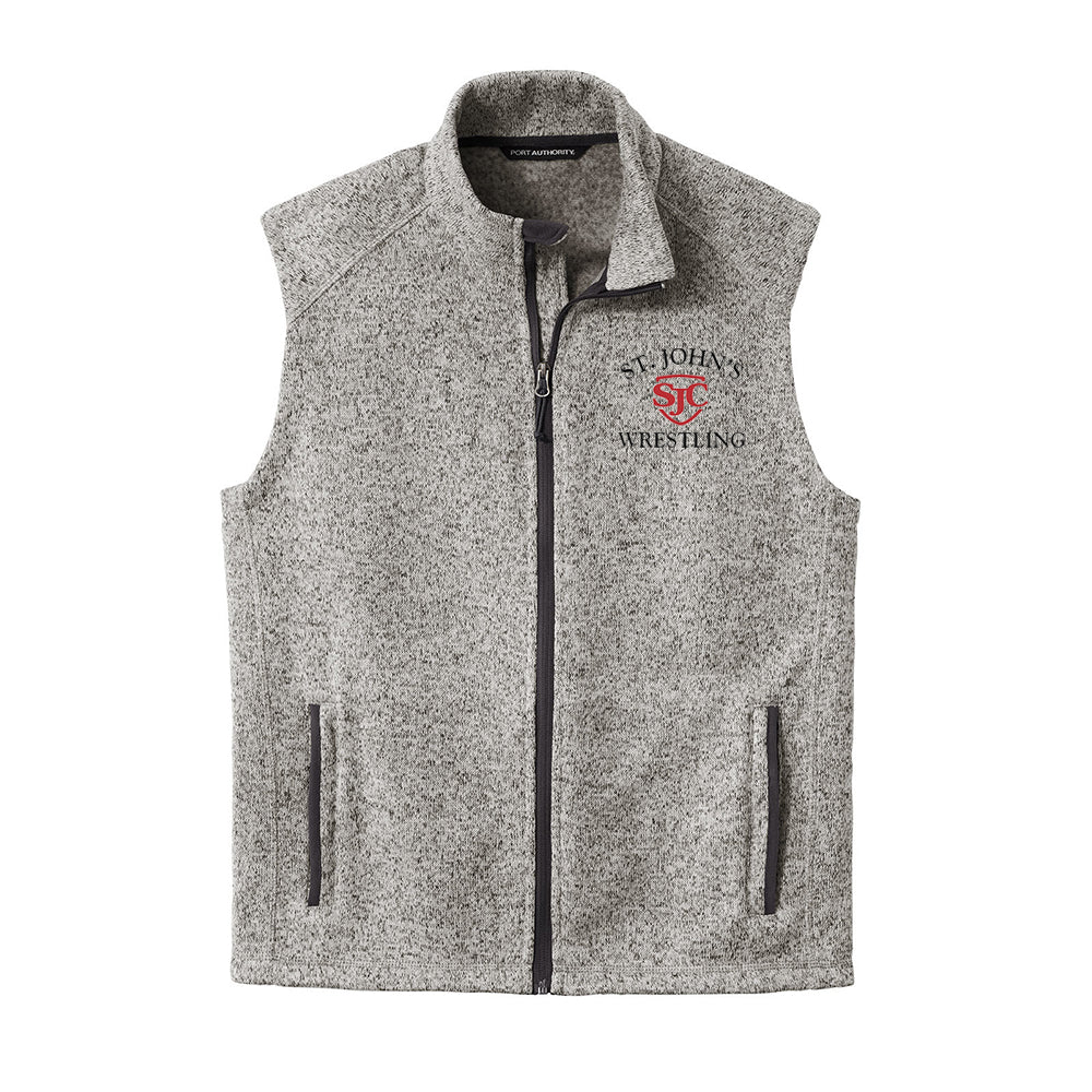 SJC Wrestling Port Authority Sweater Fleece Vest