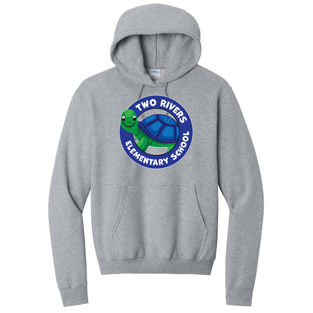 Two Rivers Elem. Core Fleece Pullover Hooded Sweatshirt (Grey)