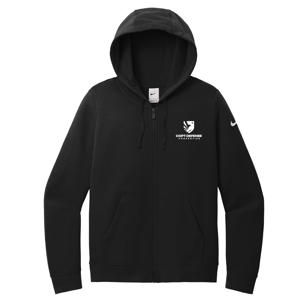 CDP Nike Women's Club Fleece Sleeve Swoosh Full-Zip Hoodie