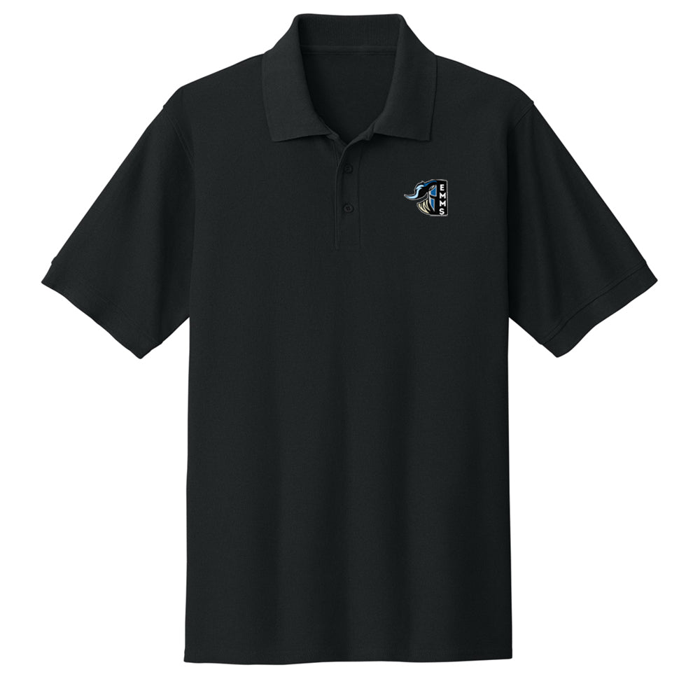 Everett Meredith School Staff Port & Co™ Core Blend Pique Polo (Black)