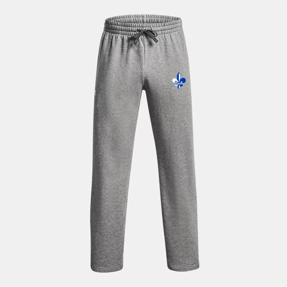 Saints Fleur Men's UA Rival Fleece Pants (Grey)