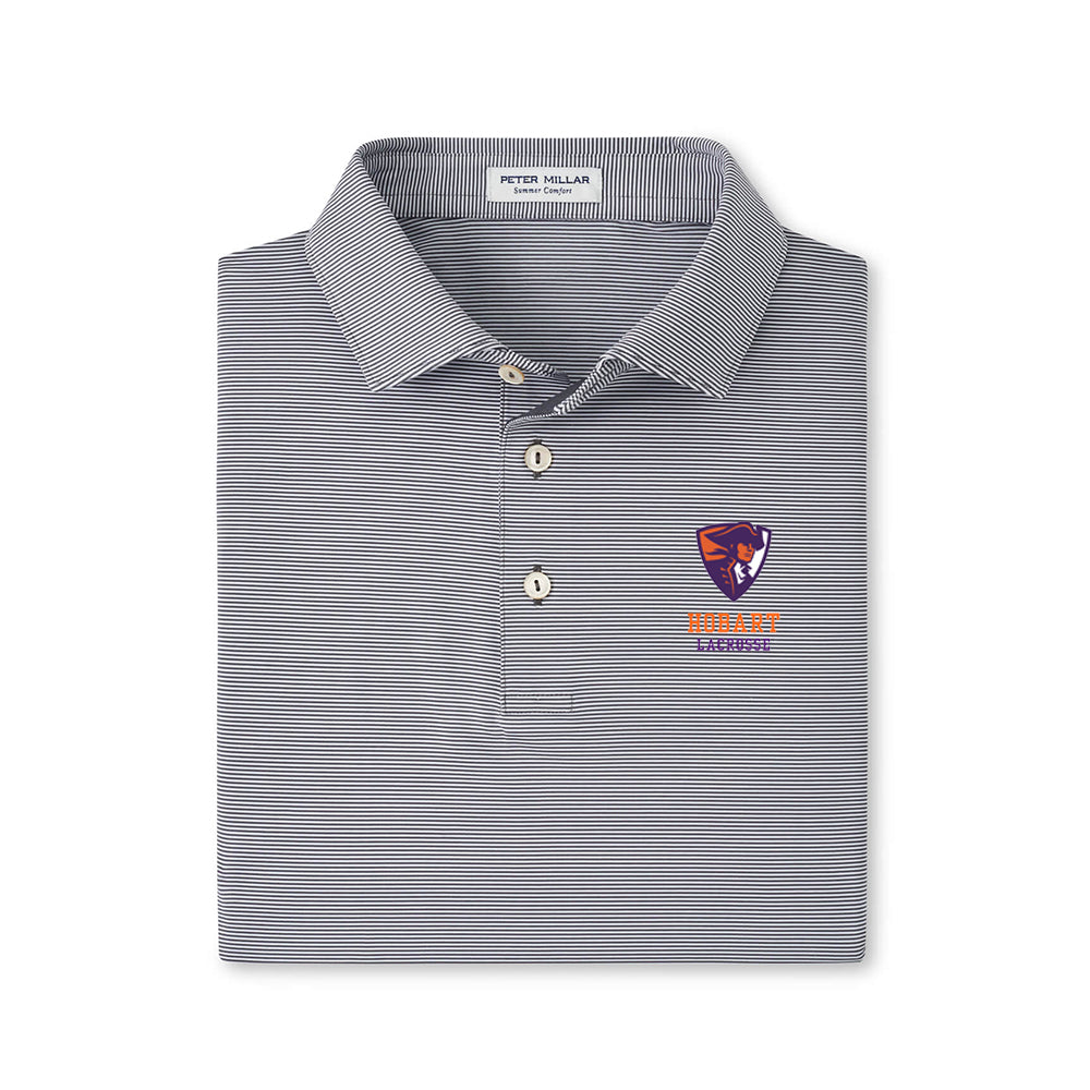 Hobart Lacrosse Peter Millar Men's Jubilee Striped Polo