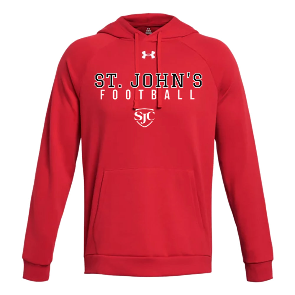 SJC Football Men's UA Rival Fleece Hood (Red)