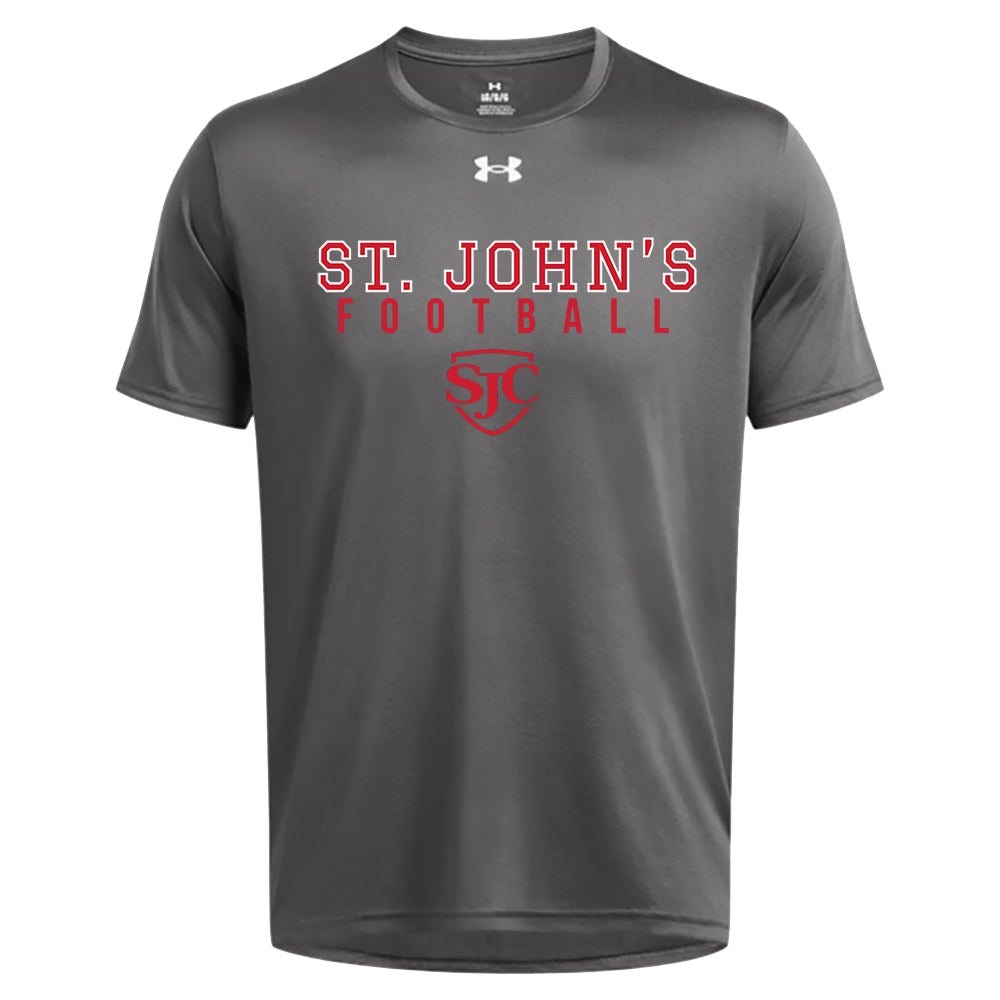 SJC Football Men's UA Tech Team Short Sleeve (Castlerock Heather Grey)