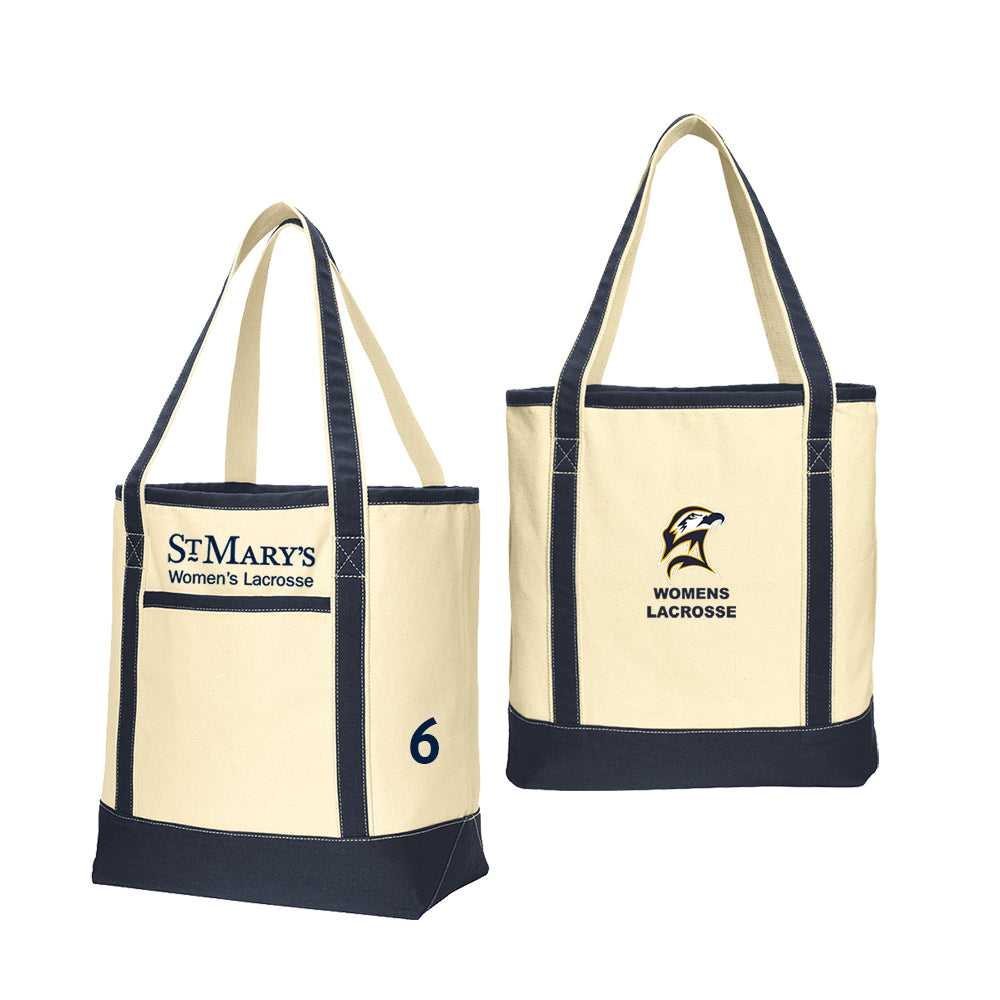 SMCM Lacrosse Port Authority® Large Cotton Canvas Tote