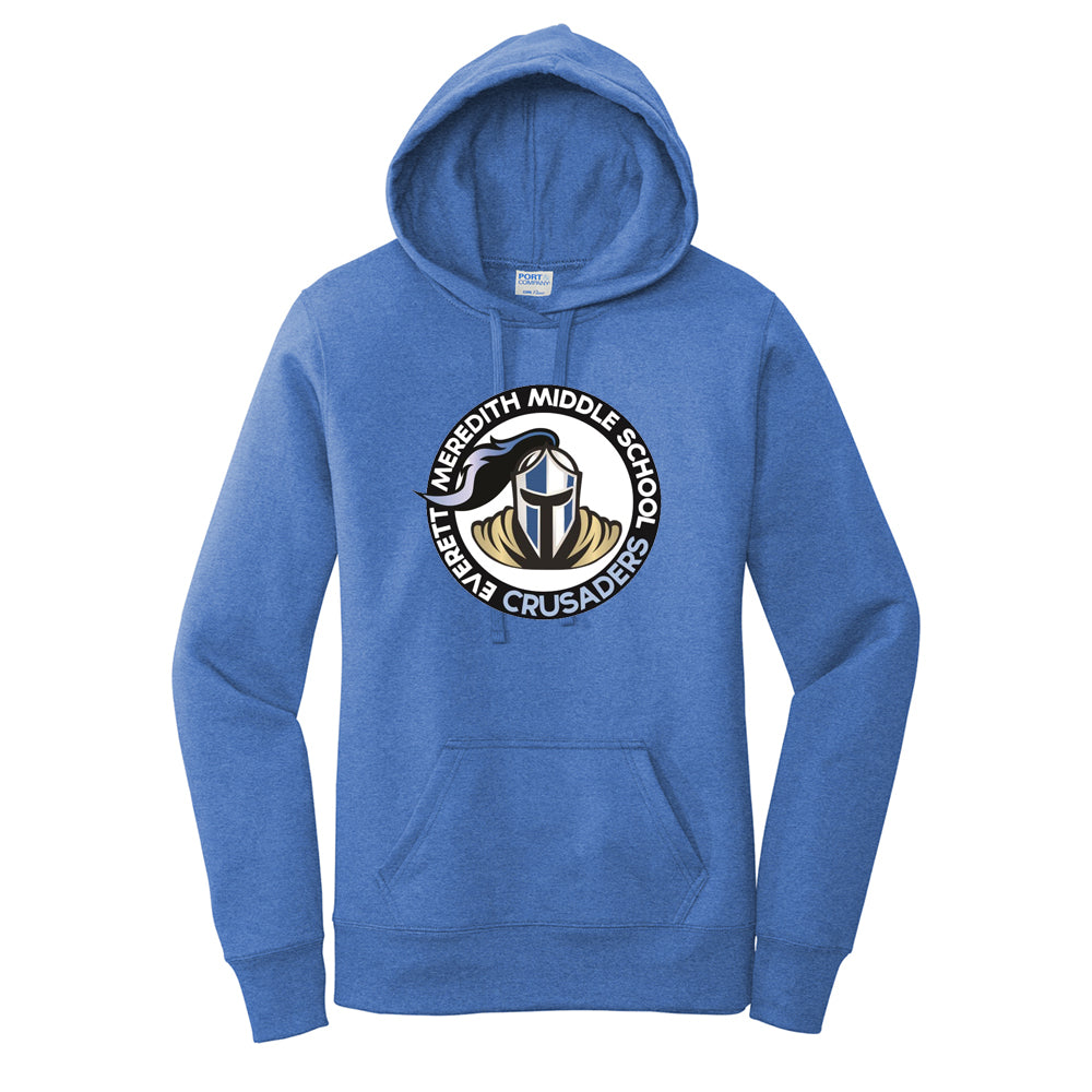 Everett Meredith School Staff Port & Co™ Women's Core Fleece Pullover Hooded Sweatshirt