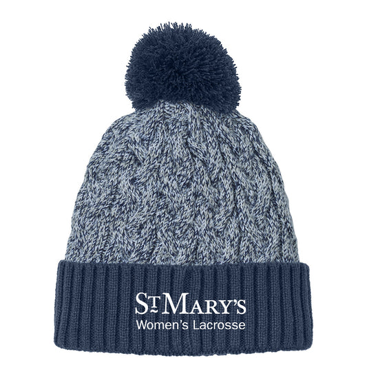 SMCM Women's Lacrosse New Era® Marled Knit Pom Beanie