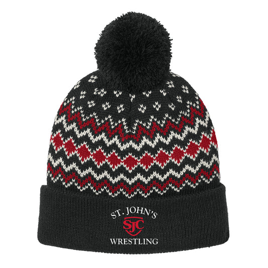 SJC Wrestling Port Authority Alpine Pom Beanie