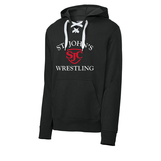SJC Wrestling Sport-Tek Lace Up Pullover Hooded Sweatshirt