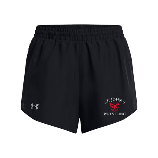 SJC Wrestling Women's UA Fly-By 3" Shorts