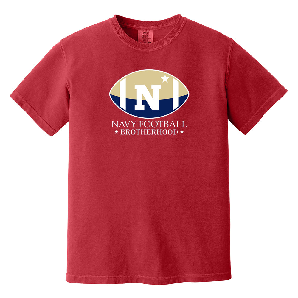 Navy Football Brotherhood Comfort Colors® Heavyweight Ring Spun Tee