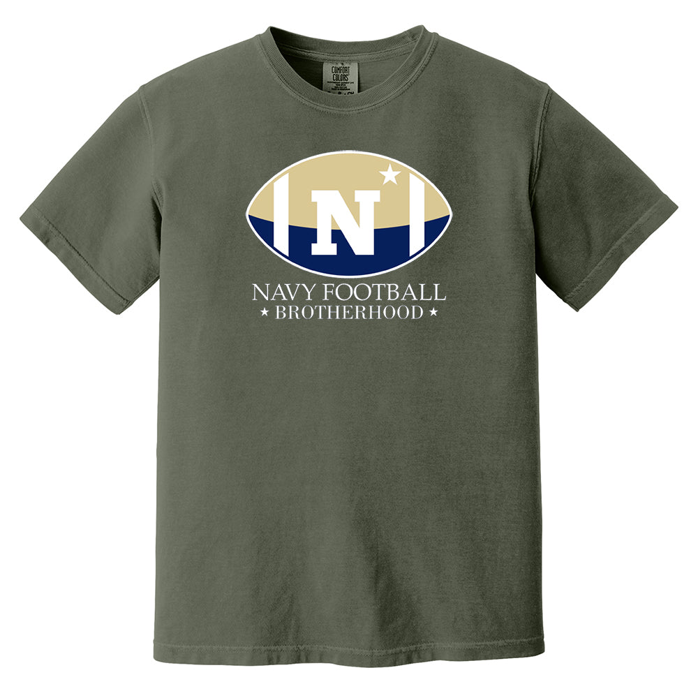 Navy Football Brotherhood Comfort Colors® Heavyweight Ring Spun Tee