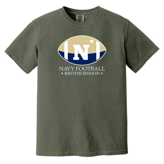 Navy Football Brotherhood Comfort Colors® Heavyweight Ring Spun Tee