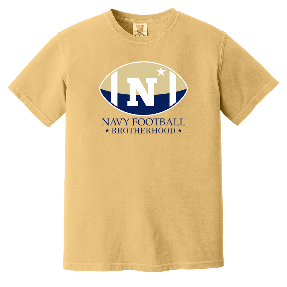 Navy Football Brotherhood Comfort Colors® Heavyweight Ring Spun Tee