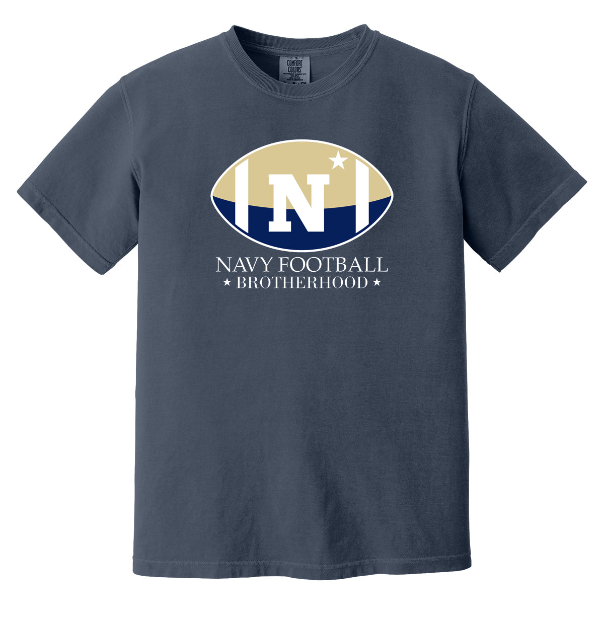 Navy Football Brotherhood Comfort Colors® Heavyweight Ring Spun Tee