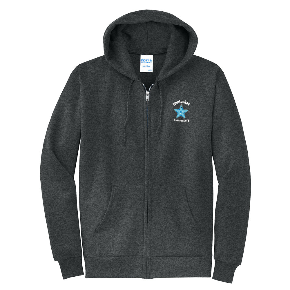 Nantucket Elem. Core Fleece Full-Zip Hooded Sweatshirt