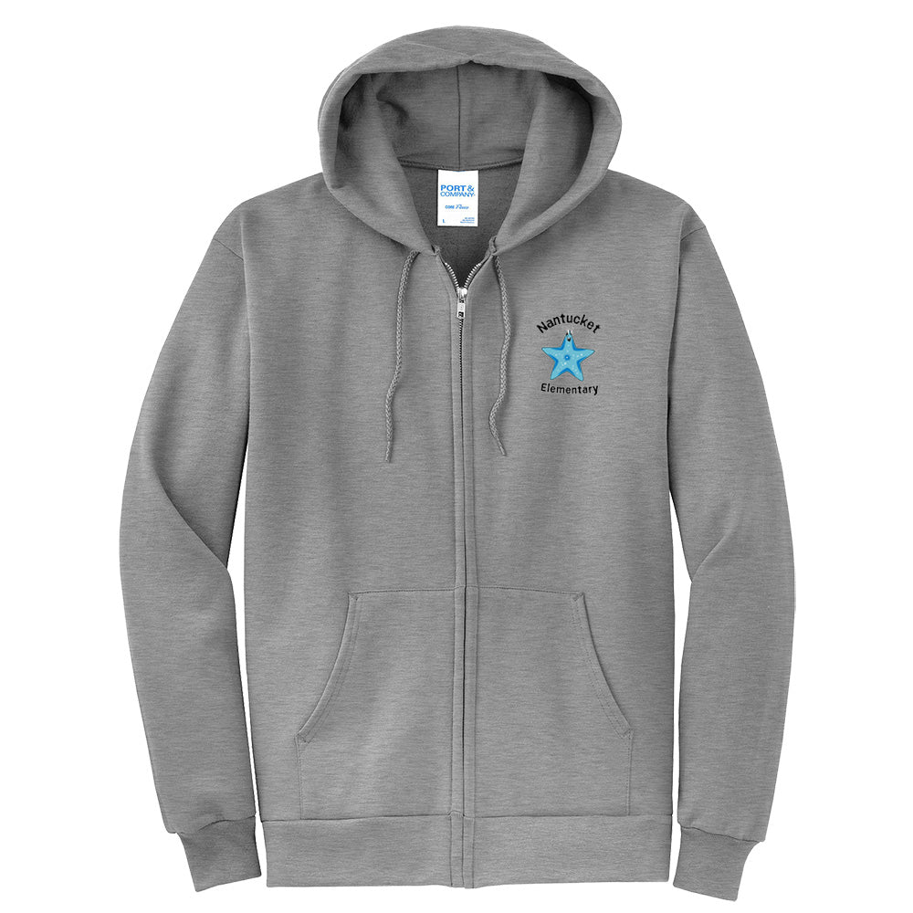 Nantucket Elem. Core Fleece Full-Zip Hooded Sweatshirt