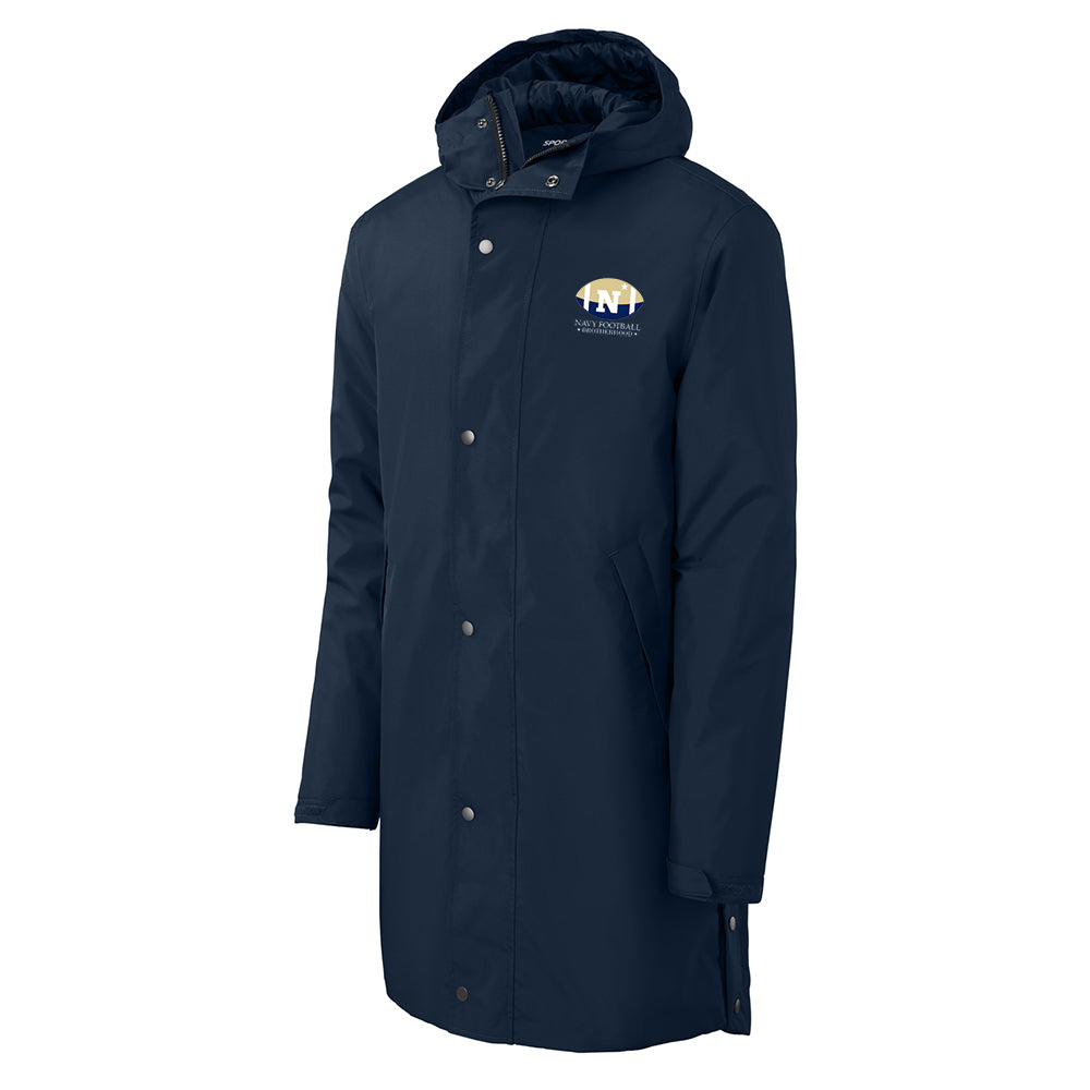 Navy Football Brotherhood Sport-Tek® Waterproof Insulated Sideline Parka