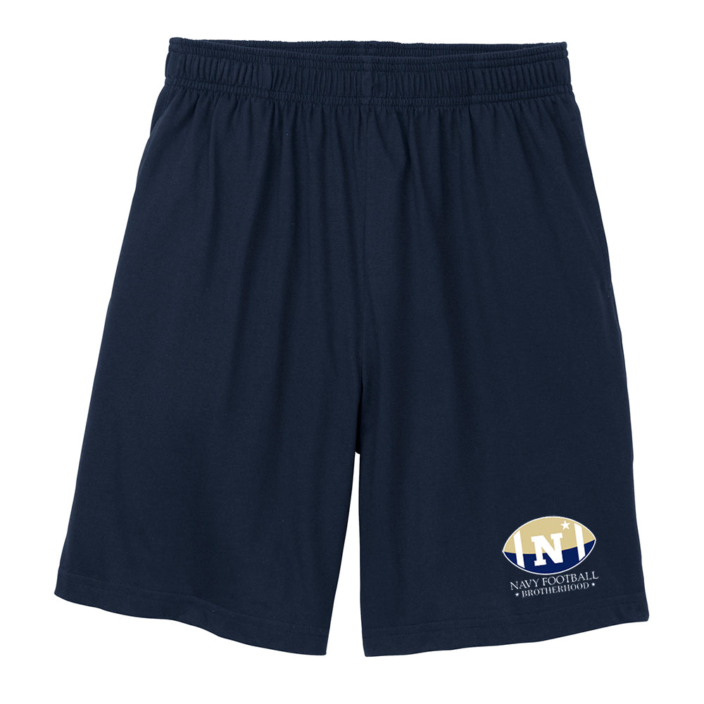 Navy Football Brotherhood Sport-Tek® Jersey Knit Short with Pockets