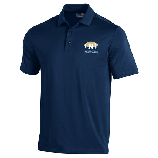 Navy Football Brotherhood Under Armour T2 Green Polo (Navy)