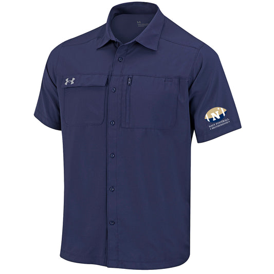 Navy Football Brotherhood Under Armour Motivate Fishing Shirt (Navy)