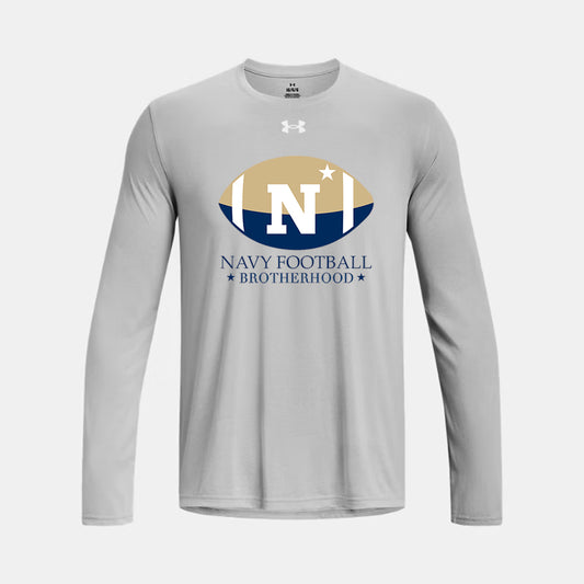 Navy Football Brotherhood Under Armour Long Sleeve Tech Tee (Mod Grey)