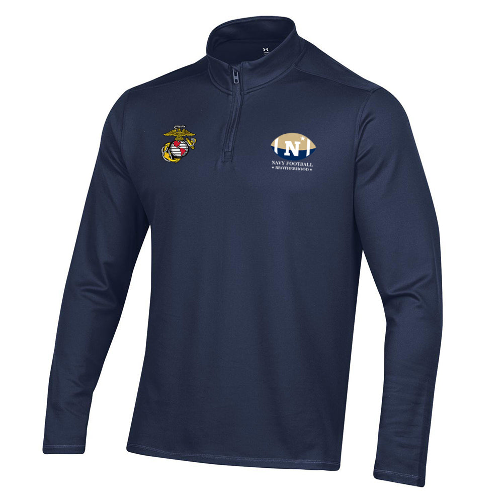 Navy Football Brotherhood Marine Corps Under Armour Motion 1/4 Zip (Navy)