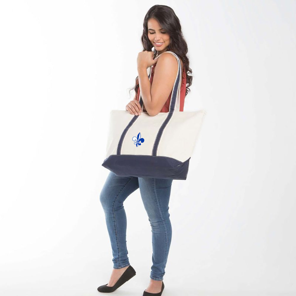 Saints Fluer Large Canvas Tote