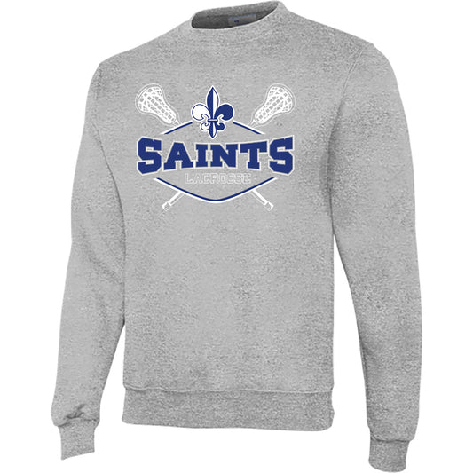 Saints Lacrosse Champion Powerblend® Fleece Crew Neck Sweatshirt