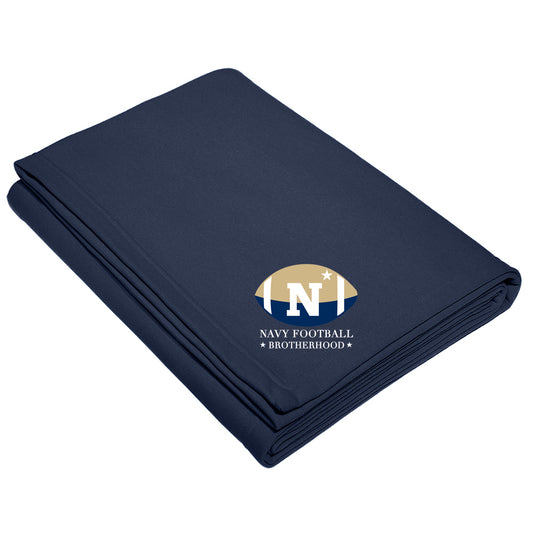 Navy Football Brotherhood Fleece Sweatshirt Blanket (Navy)