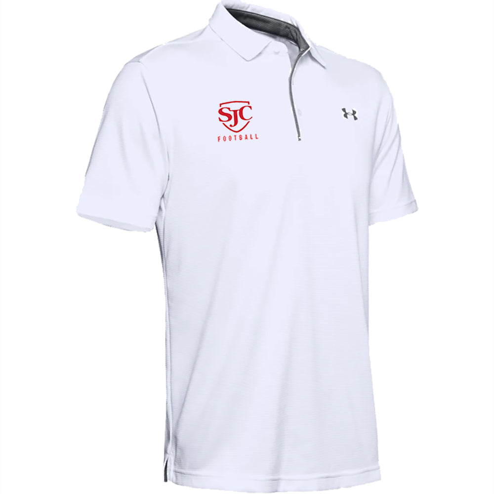 SJC Football Men's UA Tech Polo (White)