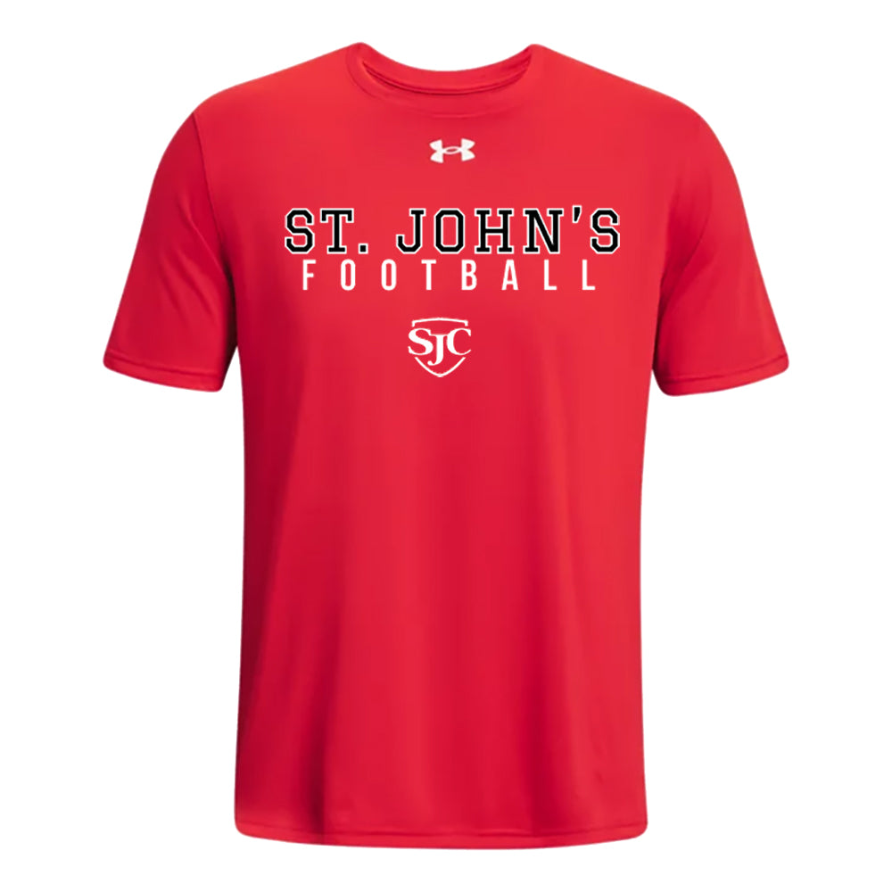 SJC Football Men's UA Tech Team Short Sleeve (Red)