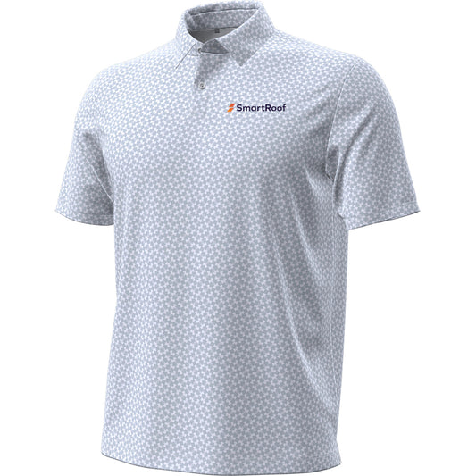 Smartroof Mens T2 Green Heartbeat Polo (White)
