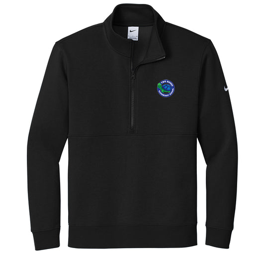 Two Rivers Elem. Nike Club Fleece Sleeve Swoosh 1/2-Zip (Black)