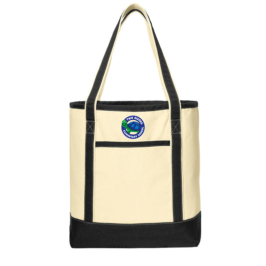Two Rivers Elem. Large Tote (16.5"h x 14"w x 7.5"d)