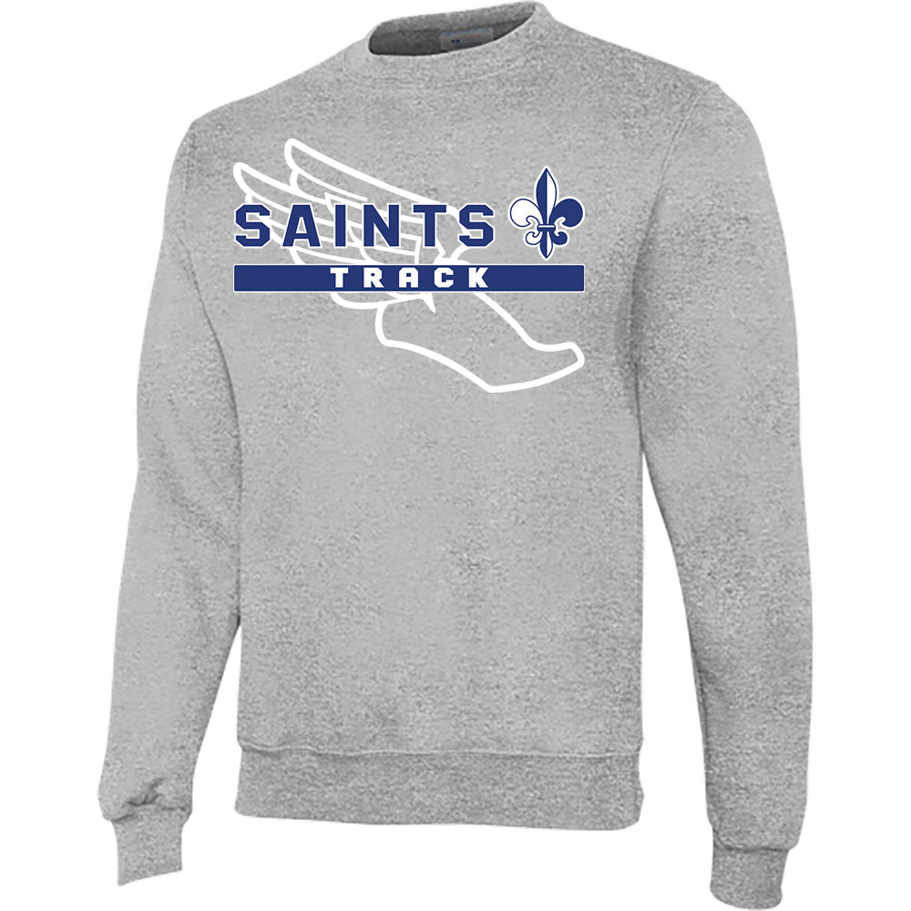 Saints Track Champion Powerblend® Fleece Crew Neck Sweatshirt