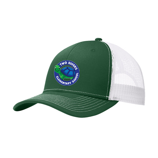 Two Rivers Elem. Snapback Trucker Cap (Green)