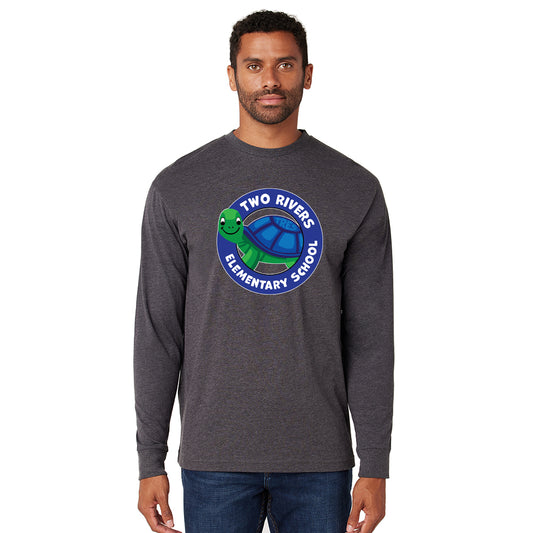 Two Rivers Elem. Adult Long Sleeve T-Shirt (Grey)