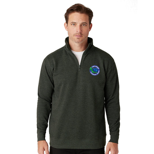 Two Rivers Elem. Adult Quarter Zip Fleece (Charcoal)