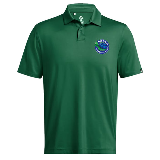 Two Rivers Elem. Men's Under Armour Tee To Green Polo (Green)