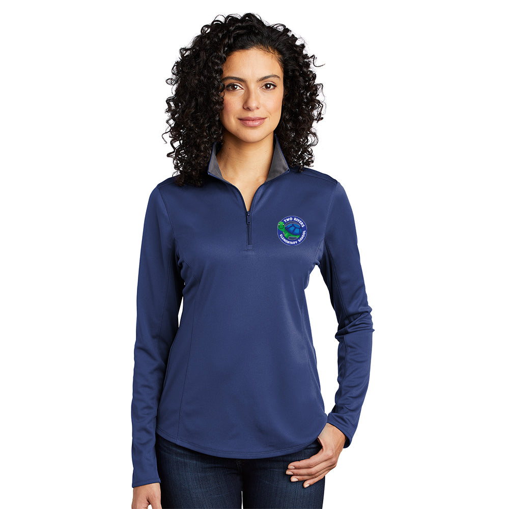 Two Rivers Elem. Port Authority® Women's Silk Touch™ Performance 1/4-Zip